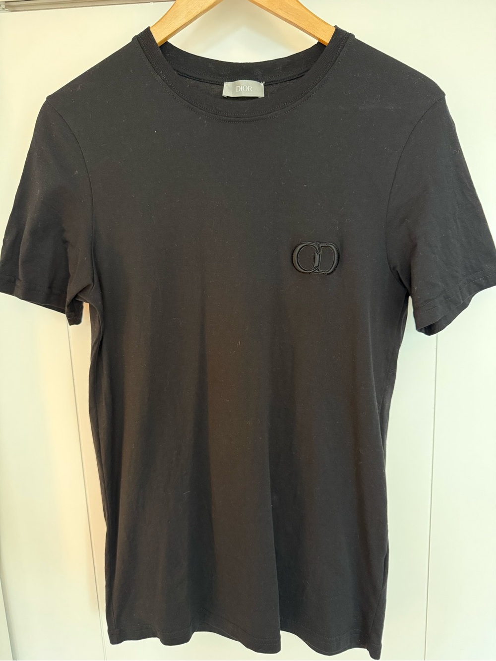 Dior Black Short-Sleeve Logo Cotton Tee